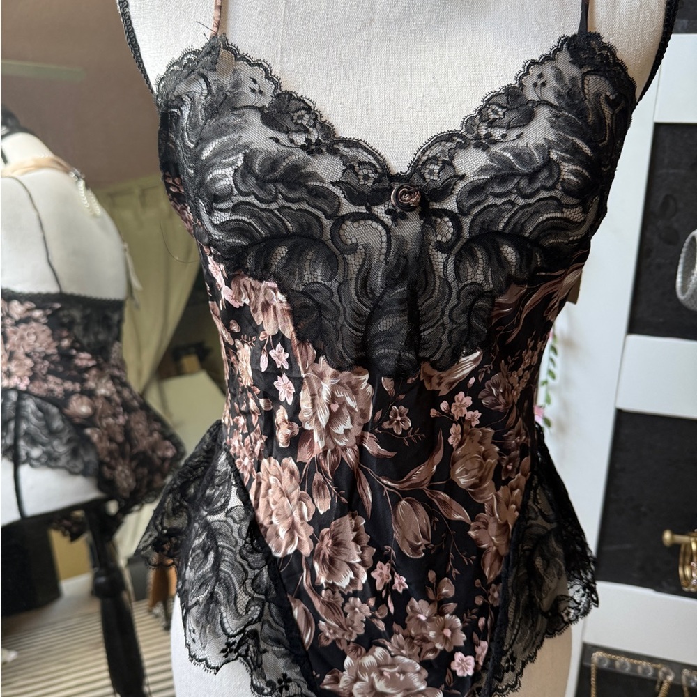 Christian Dior New W Tags Silk Bloomingdale's Vintage Lingerie Lace Bodysuit